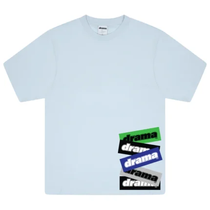 Drama call STACKED STAPLE TEE (BABY BLU)