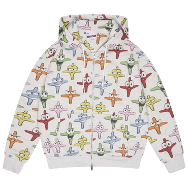 STAR GUYS ALL OVER ZIP UP HOOD